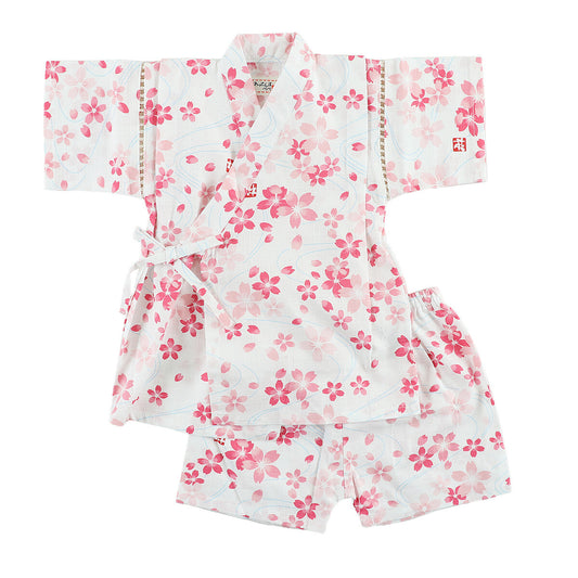 日系櫻花圖案浴衣