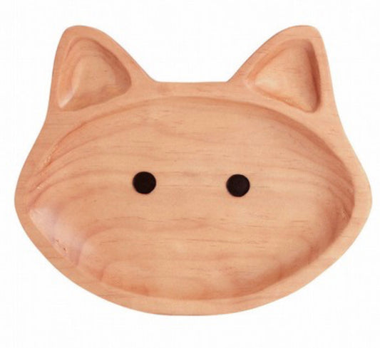 木製小貓造型兒童餐盤